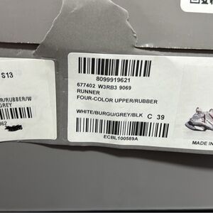 Balenciaga Sneakers with White and Burgundy Accents